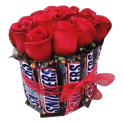 "Snickers with Roses - Click here to View more details about this Product